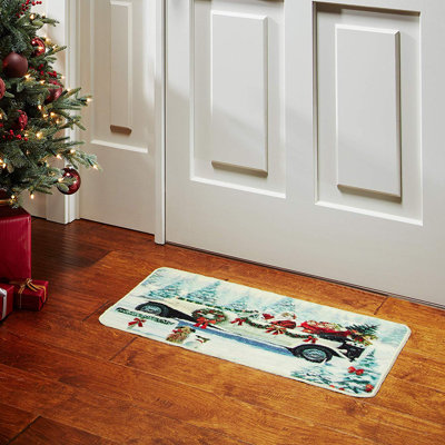 Noël voiture père noël 30 po x 18 po plateau de démarrage anti-dérapant pour l’intérieur Lamarre