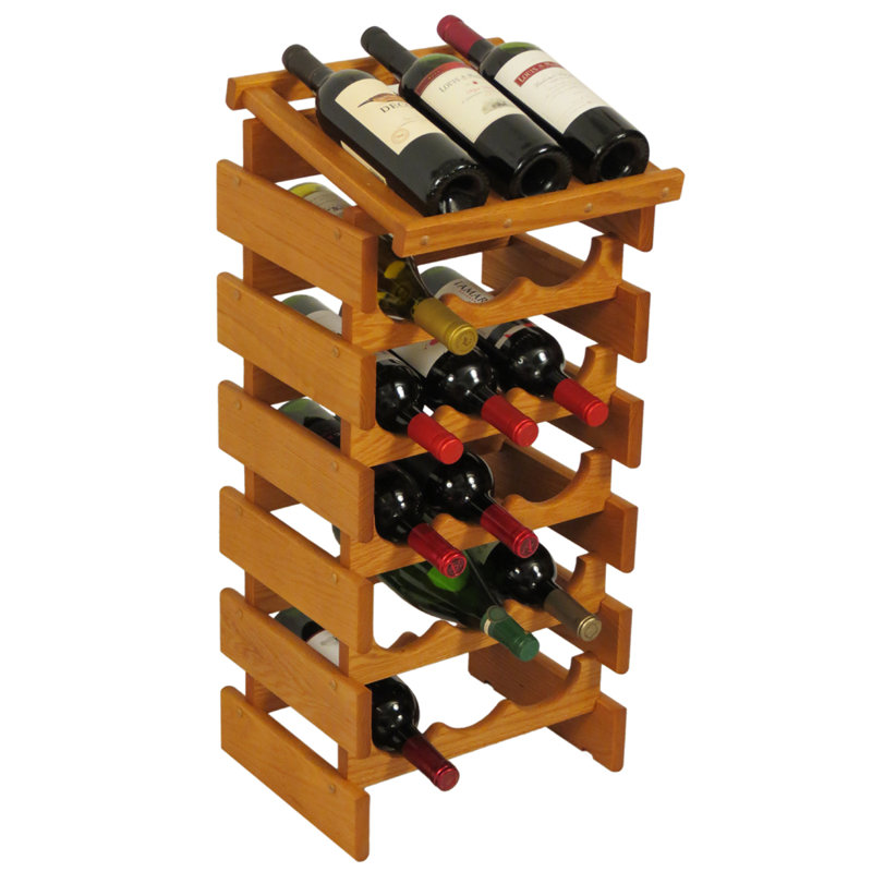Support à vin Geis, Chêne moyen, H 30,25 po x l 14 po x P 12,87 po