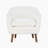 Jakyan 30" Mid-Century Modern Accent Chair with Textured Fabric Upholstery, Channel Stitched Back, Foam over Pocket Coils-1245191573