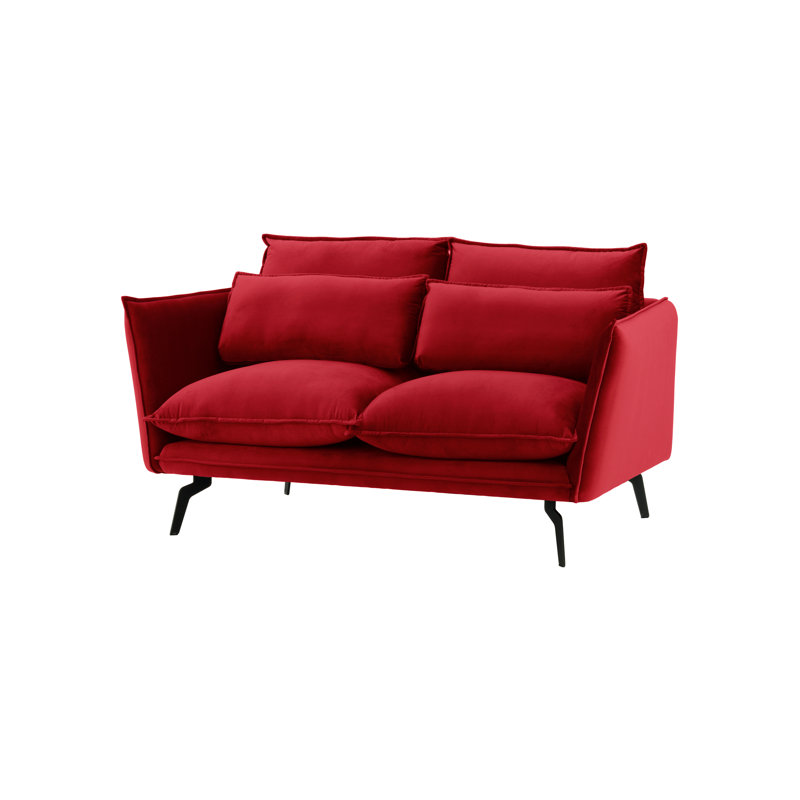 Fauske 2 Seater Sofa, 95cm H x 171cm W x 98cm D, Red