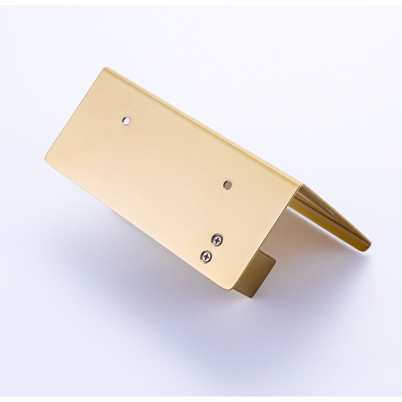 Porte-papier hygiénique à réservoir avec tablette, Or