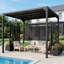 Ensemble de pergola à persiennes l 8 pi x P 10 pi avec 2 jardinières et treillis