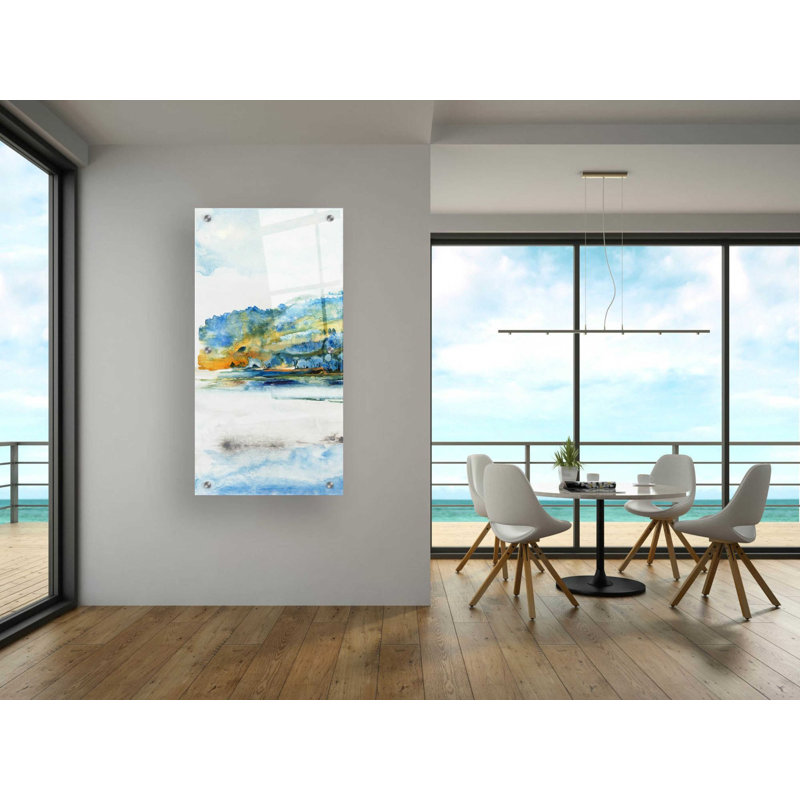 «Island Mist I» par Tim O'Toole, art mural en verre acrylique, H 48 po x l 24 po
