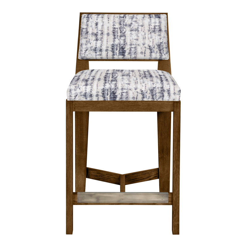 Scoville By Thom Filicia Upholstered Counter Stool with Solid Wood Frame, Navajo, Marina Ozark