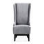 Fauteuil d'appoint en velours de 23,4 po de large, relaxant à haut dossier. Gris pour les espaces de vie. Pieds en bois. Rembourrage doux. Tissu de qualité supérieure. Éponge épaissie pour un confort durable. Chaise d'appoint moderne large. Confortable et fonctionnel.-488966316