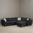 112" Wide U-Shaped Sectional Sofa-1914192544