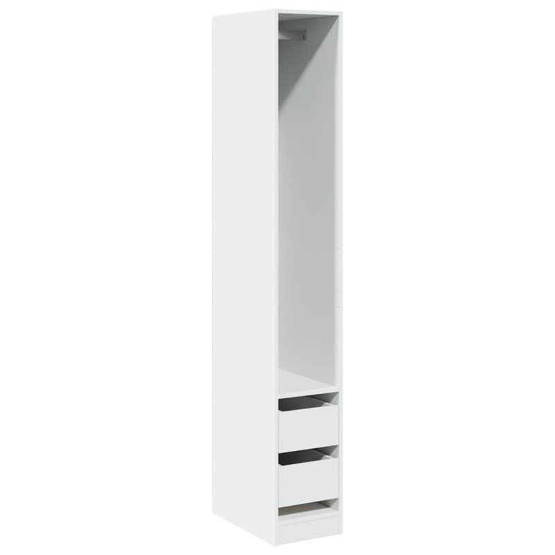 Aseante Manufactured Wood Wardrobe, White, 30 x 50 x 200 cm