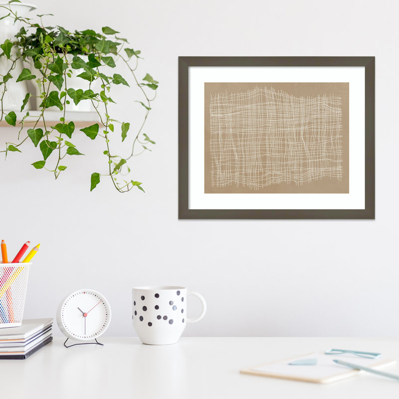 «Weave» par Tom Reeves - cadre photo, L 25 po x H 21 po, Encadré gris
