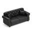 Canapé Chesterfield de style Mid-Century moderne avec capitonnage à boutons et garnitures cloutées