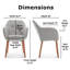 Fauteuil d'appoint Mid-Century Adore Decor Roux pour bureau à domicile ou salon, coussin rembourré en tissu de lin confortable et pieds fuselés en bois naturel-25951756