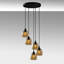 Pridgen 5 - Light Black Cluster Pendant