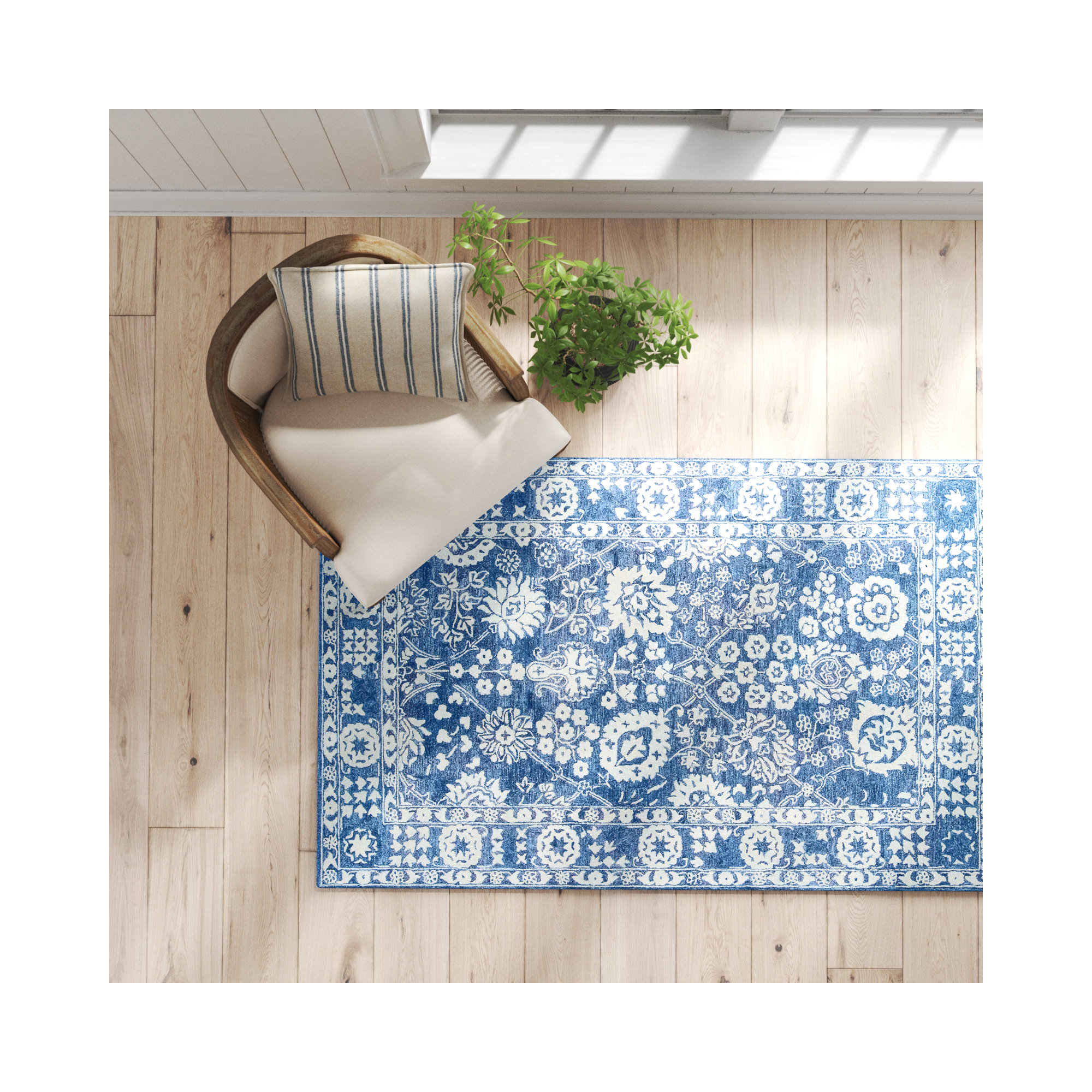 Cece Handmade Wool Rug, Rectangle 3'6" x 5'6"
