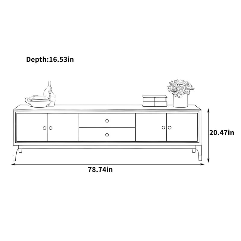 Morico, H 20,47 po x L 78,74 po x l 16,53 po
