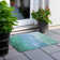 Machine Washable Indoor/Outdoor Claudian ACN1471 Teal Rug