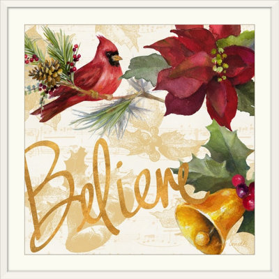 « christmas art christmas poinsettia iv » par lanie loreth, impression