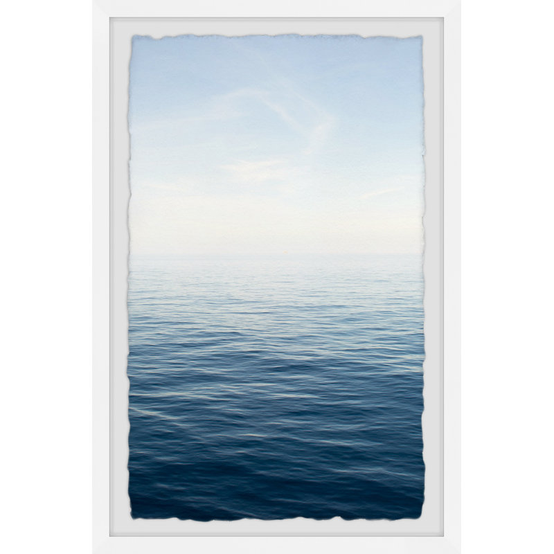Deep Blue Sea View - Single Picture Frame Print, 61cm H x 41cm W x 3.81cm D
