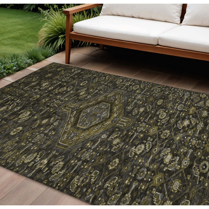 Tapis intérieur lavable 9 pi x 12 pi Medallion