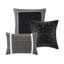 Ensemble de literie Queen noir, couette 7 pièces en imitation suède doux au toucher avec jupe de lit