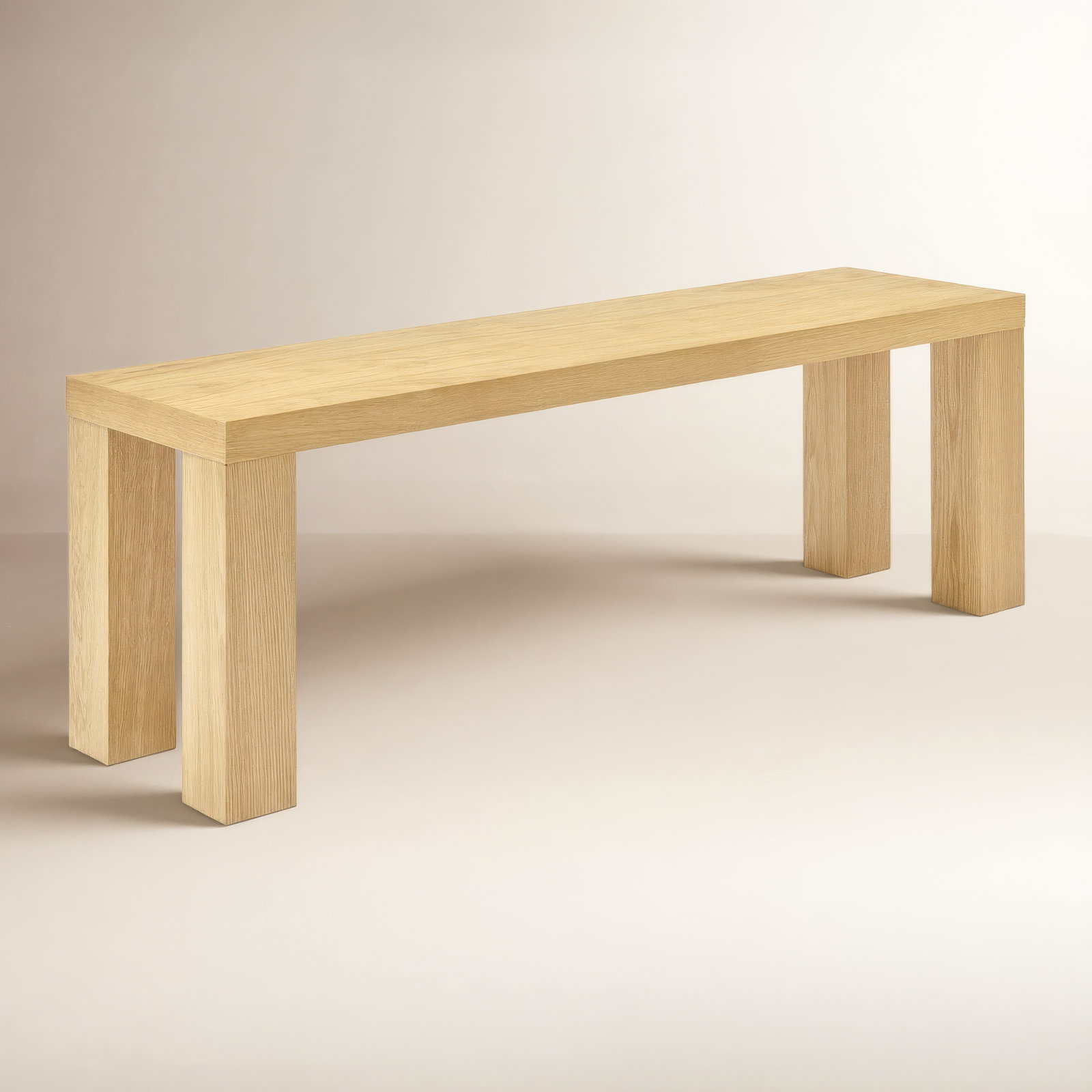 Carson Dining Bench, 19" H x 57" W x 15" D, Oak