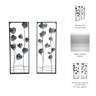 Lark Manor™ Blooming Flowers Metal Wall Panels Set Of 2, Iron Blue, 32 ...