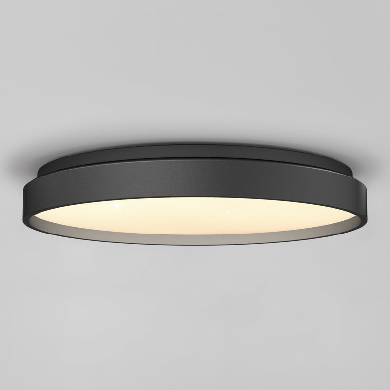 Plafonnier encastré moderne Celestia, noir mat