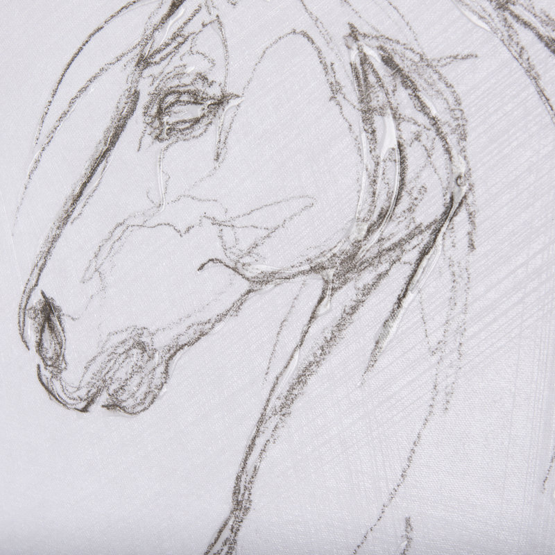 Horse II a Hand Embelished Textured Canvas, 40" H x 30" W x 1.5" D