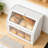 Double Layer Bread Storage Box With Diamond Pattern Windows, Extra Large Capacity Kitchen Countertop Container For Bread, Fruits, And Kitchenware-1053705809