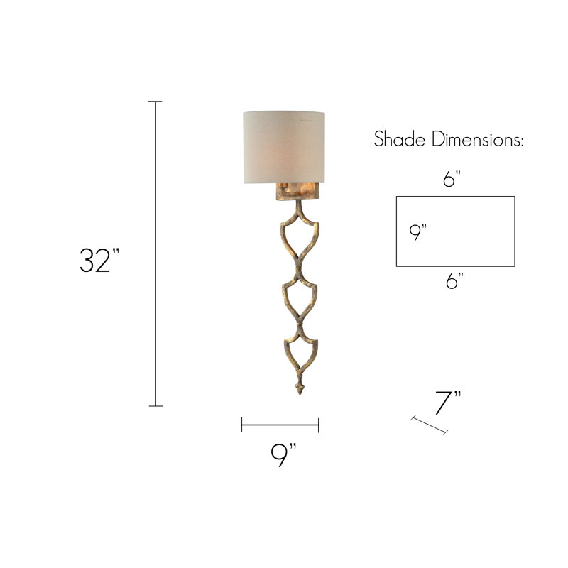 Audrienne Kenzie 1 - Light Dimmable Gold/Gray Wallchiere