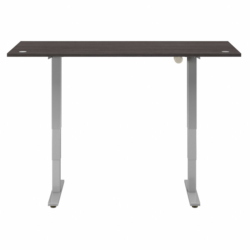Cabot Adjustable Standing Desk, Storm Gray/Cool Gray Metallic, 28.17" H x 71.02" W x 29.37" D