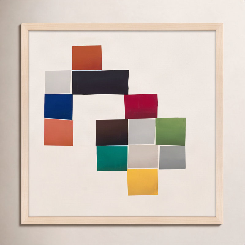 Jewels 3 Painting by Lee Lessem, Maple Framed, 44" H x 44" W x 1.25" D