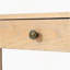 Console rustique avec coins arrondis pour la sécurité, table d'entrée avec 3 tiroirs dissimulés, table de canapé robuste (chêne clair)
