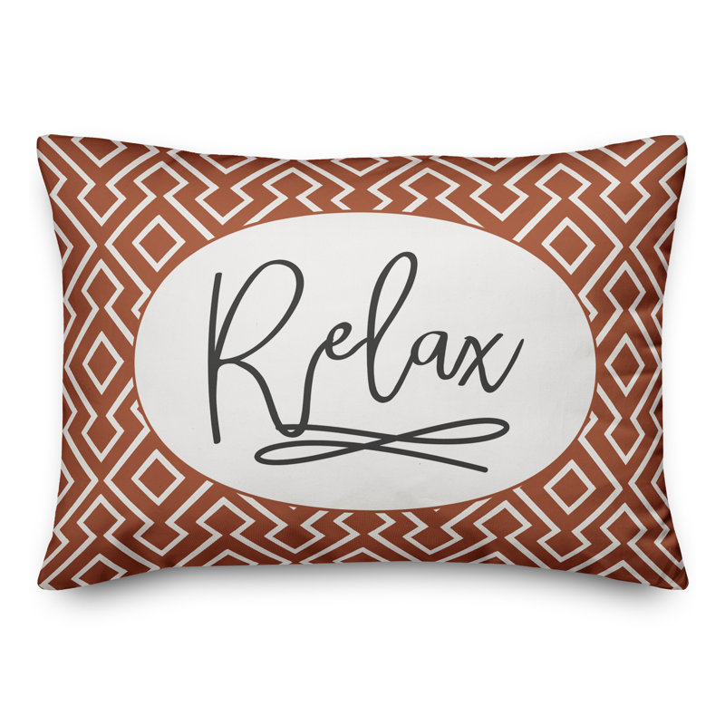 Housse de coussin rectangulaire et insert Relax, Orange
