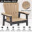 5-Piece Outdoor HDPE Bar Set, Patio Adirondack Chairs With 35" Round Table-122720759