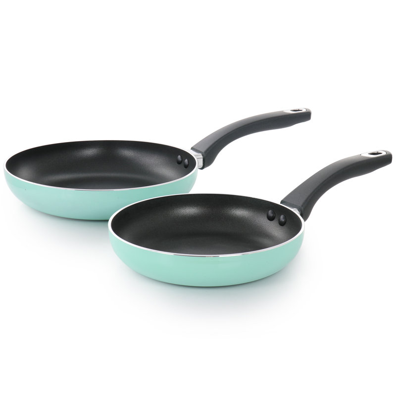 Ensemble de batterie de cuisine en aluminium 12 pièces, Bleu