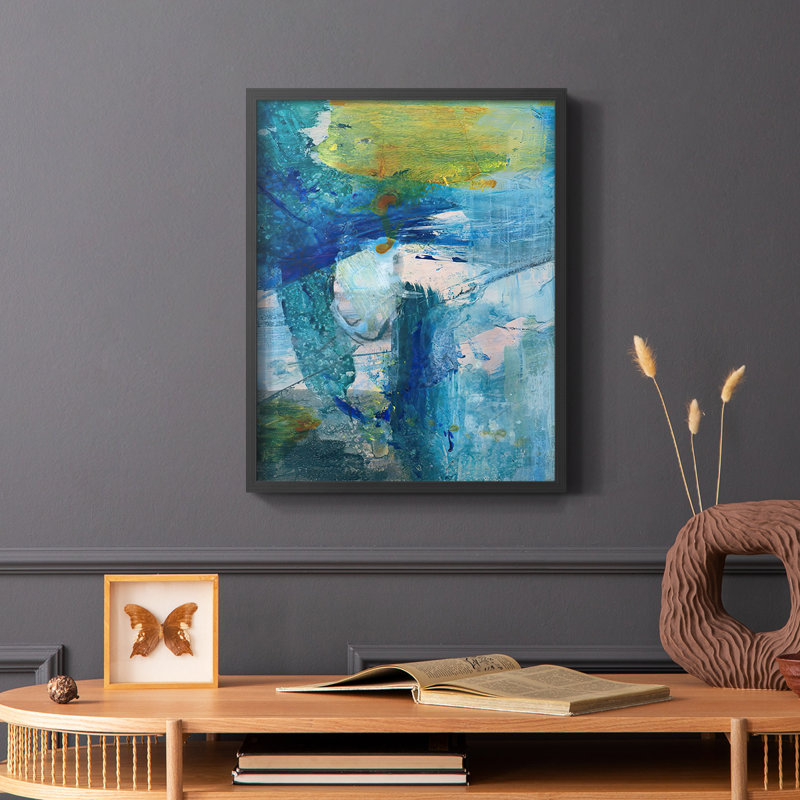 «Spring Winds III», reproduction encadrée - bois massif, Noir, H 14 po x l 11 po