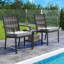 Ensemble de 4 chaises de patio en osier avec coussins amovibles