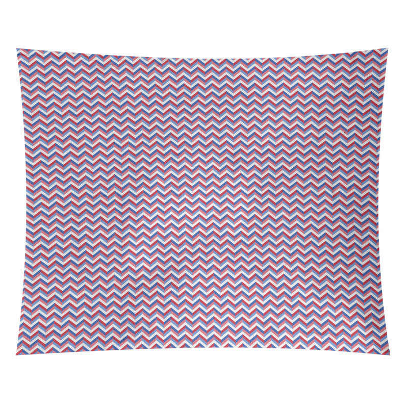 Tapisserie à motif à chevrons de noël en polyester fêtes, H 88 po x l 104 po, Velours performance gris acier Classic