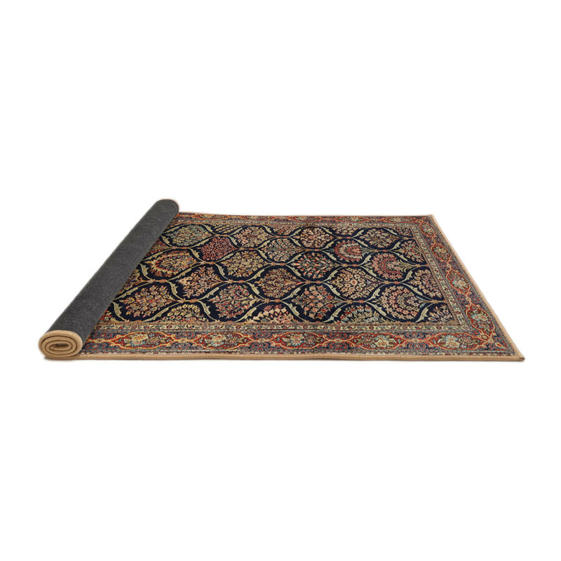 Tapis traditionnel brun / bleu, Rond 6 pi