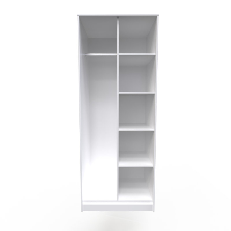 Allem Manufactured Wood Wardrobe, Pink/White