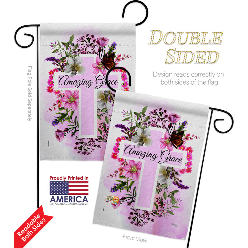Double Sided 18.5'' H x 13'' W Polyester Flag Set