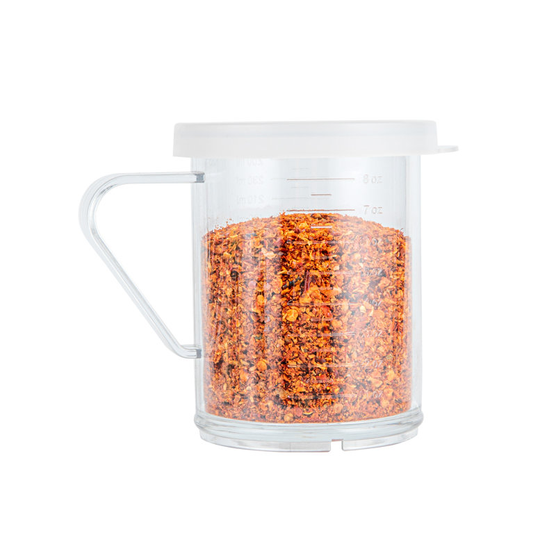  Shaker en plastique Spice Shaker 1 pte, drague d'assaisonnement durable avec couvercle extra grossier, shaker transparent pour les cuisines commerciales, les pizzérias et les boulangeries