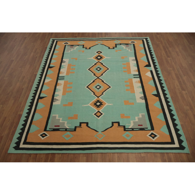 Motif géométrique: tapis de style sud-ouest kilim 8 x 10