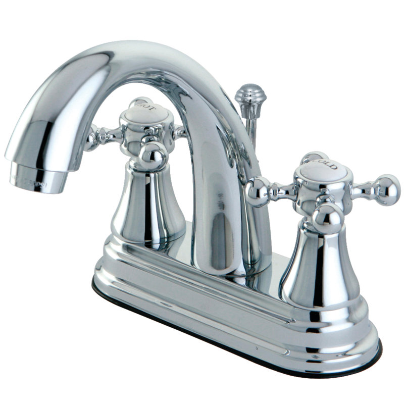 Elizabeth Centerset Bathroom Faucet with Drain Assembly, Polished Chrome