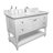 Bathroom Stone Vanity Top 43X22 - Engineered With White Marble Affinity, Rectangular Undermount Ceramic Sink And Backsplash Faucet Hole Commitment Correspondence, Security