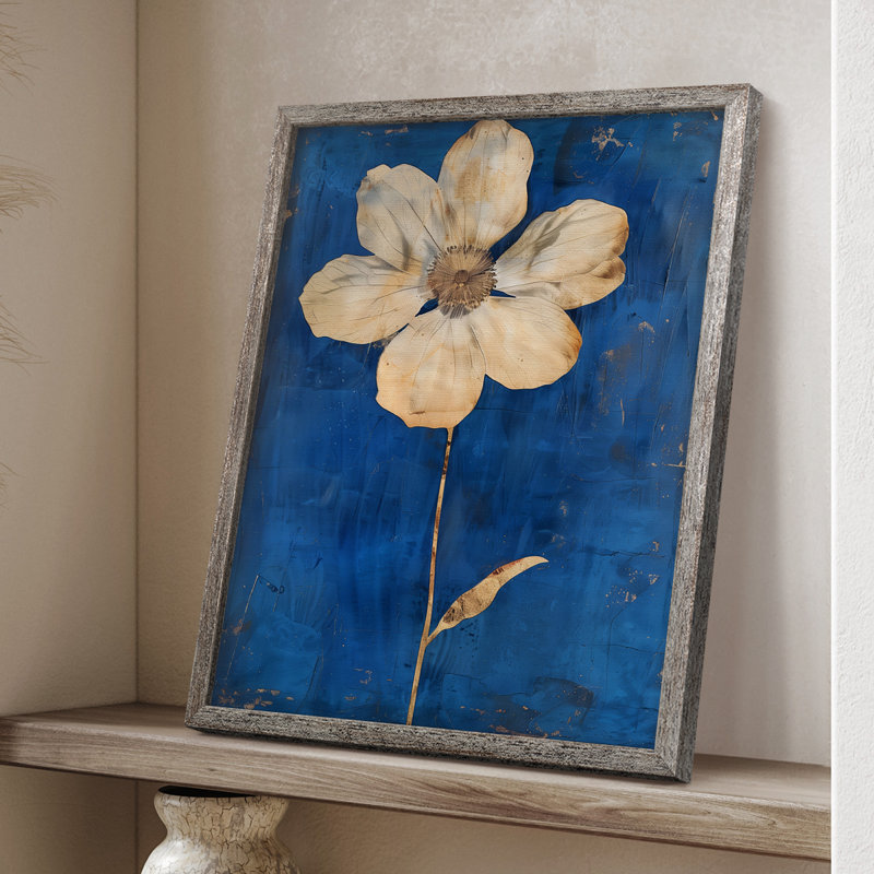 Reproduction encadrée FLORAL Series Lxxviii - bois massif, H 11 po x l 9 po