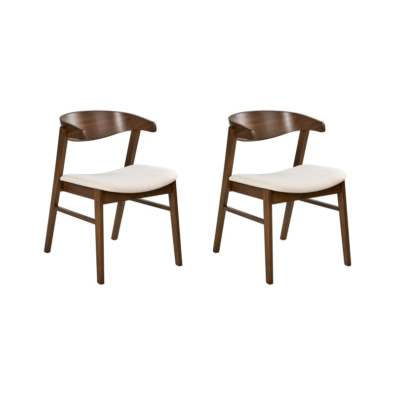 45cm H Fabric Upholstered Low Back Side Chair, White