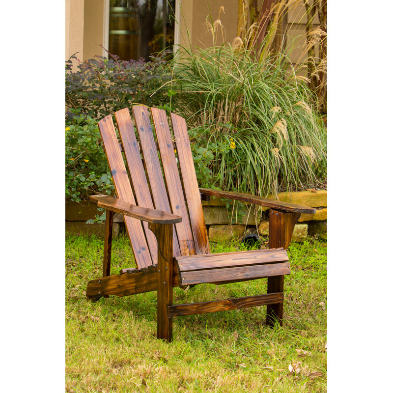 Chaise Adirondack en bois massif Swynford, Carbonisé, H 35,8 po x l 27,8 po x P 34,4 po