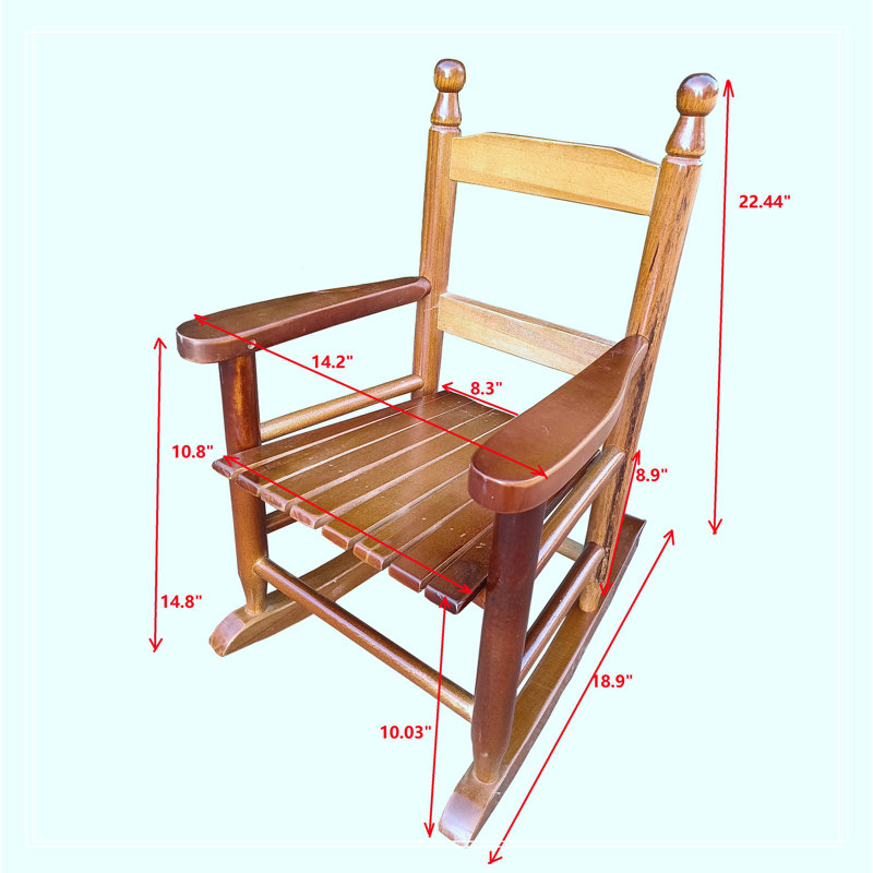 Chaise Adirondack berçante en bois massif Cateluta Dossier à lattes robuste pour le confort et la sécurité Fabriqué en bois massif