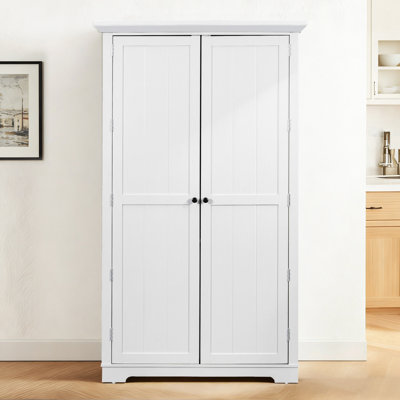 Garde-manger autoportant de 72 po de hauteur avec tiroirs, tablettes de porte, tablettes réglables et plateaux coulissants