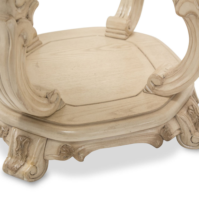 Platine De Royale Champagne End Table, Champagne